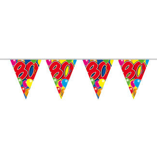 Folat 80 Jaar Slinger Balloons - 10 meter