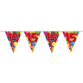 Folat 15 Jaar Slinger Balloons - 10 meter