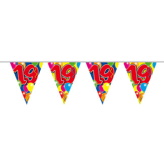 Folat 19 Jaar Slinger Balloons - 10 meter
