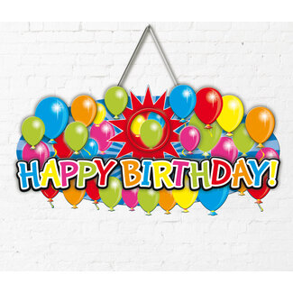 Folat Deurbord 3d balloons Happy Birthday Fotolijst