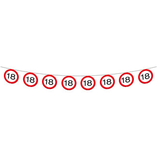 Folat 18 Jaar Verkeersbord Slinger - 12 meter