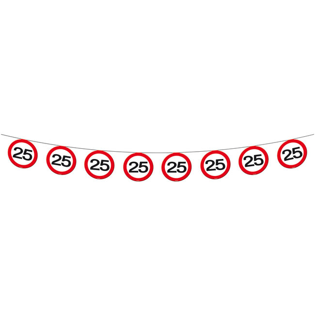 25 Jaar Verkeersbord Slinger - 12 meter