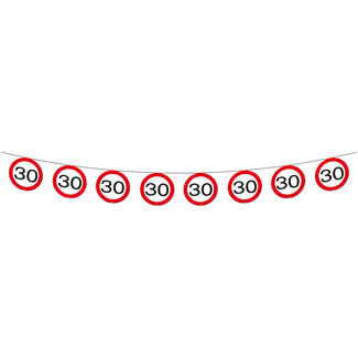 Folat 30 Jaar Verkeersbord Slinger - 12 meter