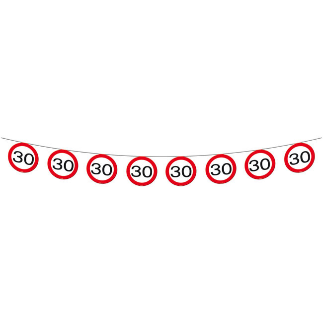 30 Jaar Verkeersbord Slinger - 12 meter