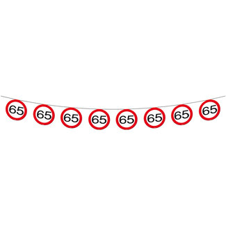 Folat 65 jaar Verkeersbord Slinger - 12 meter