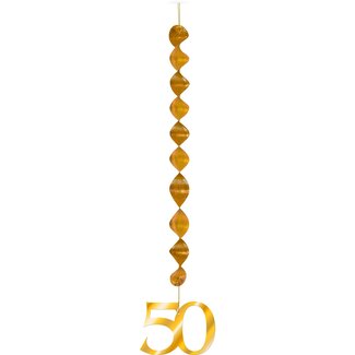 Folat 50 Jaar Gouden Hangdecoratie - 3 stuks