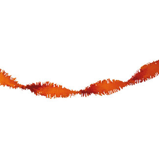 Folat Oranje Crepe Papier Slinger - 24 meter