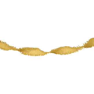 Folat Gouden Crepe Papier Slinger - 24 meter