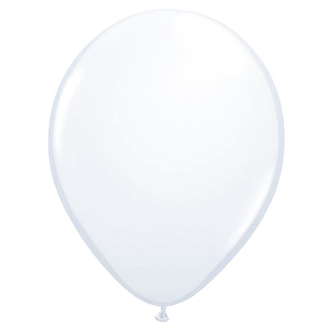 Witte Metallic Ballonnen 30cm - 100 stuks