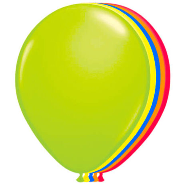 Ballonnen neon meerkleurig 25 cm - 8 stuks