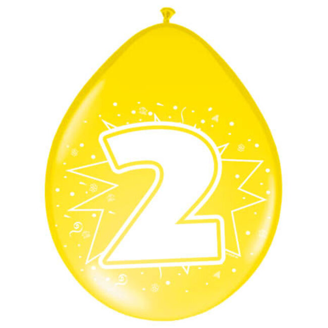 2 Jaar Ballonnen - 8 stuks