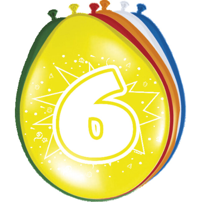 6 Jaar Ballonnen - 8 stuks
