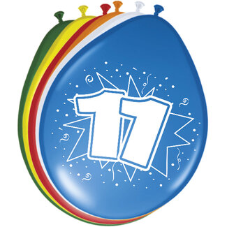 Folat 11 Jaar Ballonnen 30cm 8 stuks