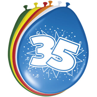 Folat 35 Jaar Ballonnen 30cm 8 stuks