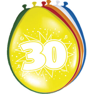 Folat 30 Jaar Ballonnen - 8 stuks