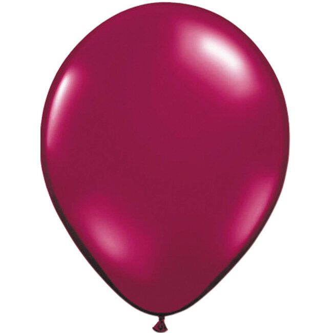 Burgundy Wijnrode Metallic Ballonnen - 50 stuks