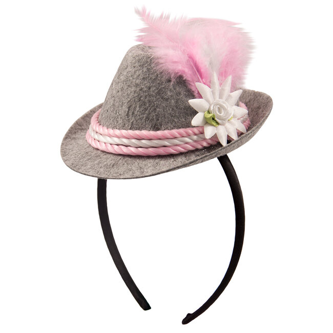 Tiara mini Trilby hoed roze Oktober Bier Festival