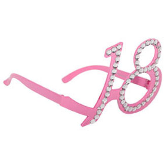 Folat 18 Jaar Bril Roze Diamantframe