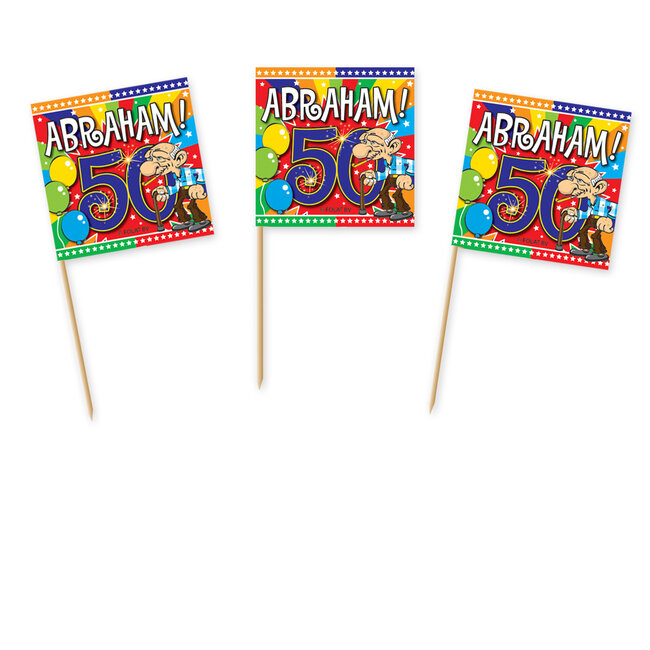 50 Jaar Abraham Knalfeest Prikkers - 50 stuks