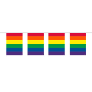 Folat Regenboog Vlaggenlijn Vierkant - 10 meter