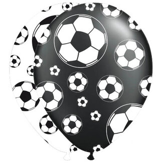 Folat Ballonnen Voetbal Zwart Wit - 8 stuks