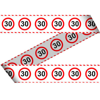 Folat 30 Jaar Verkeersbord Afzetlint - 15 meter