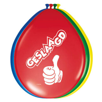 Folat Geslaagd Ballonnen 30cm - 8 stuks