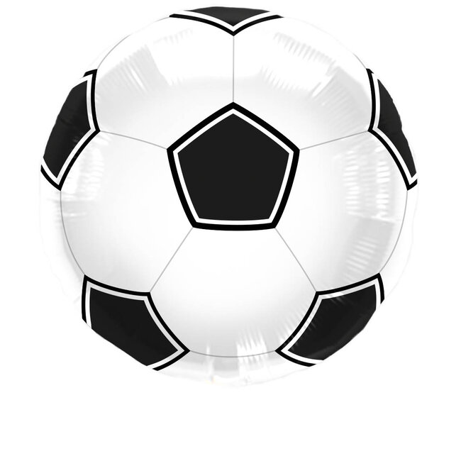 Folieballon Voetbal Zwart/Wit - 45 cm