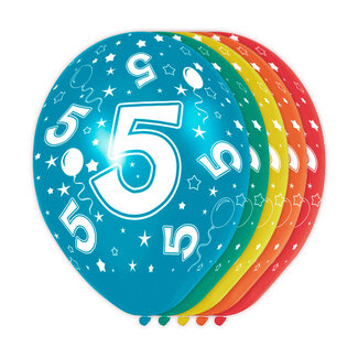 Folat 5 Jaar Verjaardag Ballonnen - 5 stuks