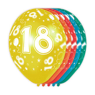 Folat 18 Jaar Verjaardag Ballonnen - 5 stuks