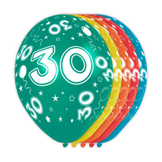 Folat 30 Jaar Verjaardag Ballonnen 5 stuks