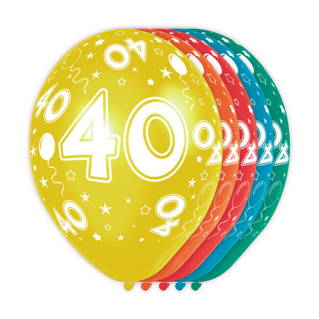 40 Jaar Verjaardag Ballonnen 5 stuks