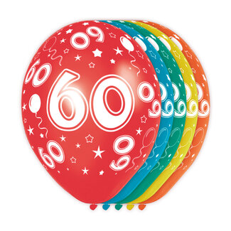 Folat 60 Jaar Verjaardag Ballonnen 5 stuks