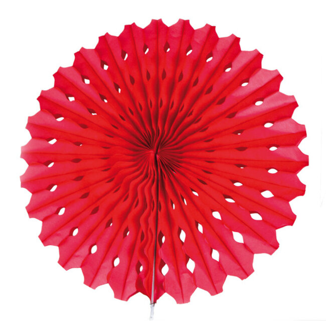 Honeycomb Waaier Rood - 45cm