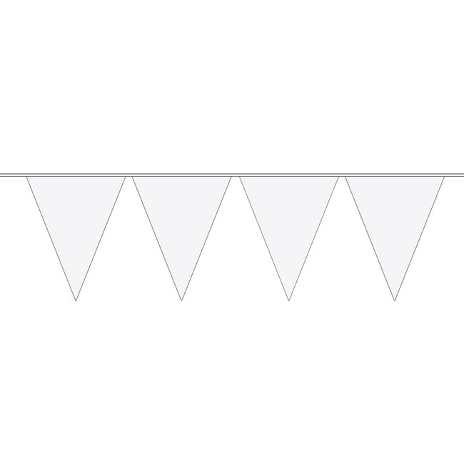 Witte Vlaggenlijn XL - 10 meter