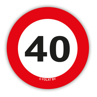 Folat Confetti XL Verkeersbord 40