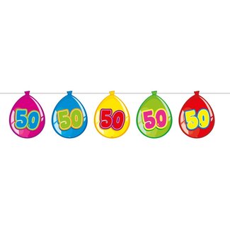 Folat 50 Jaar Birthday Ballonnen Slinger - 10 meter