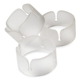 Folat Transparante Ballonclip Ringen - 6 stuks