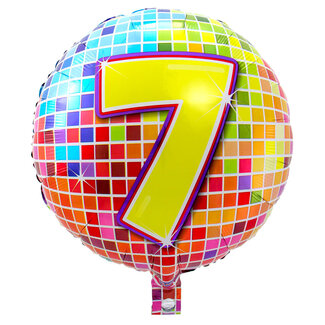 Folat Folieballon 7 Jaar Birthday Blocks - 43cm