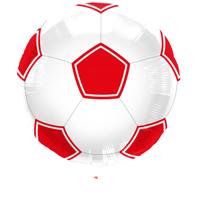 Voetbal Ballon Rood/Wit - 43cm