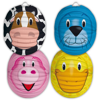 Folat Lampion Dieren Bolvorm - 22cm (1 stuks)