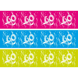 Folat Markeerlint 60 Jaar Swirls - 3 x 15 meter