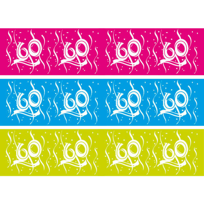 Markeerlint 60 Jaar Swirls - 3 x 15 meter