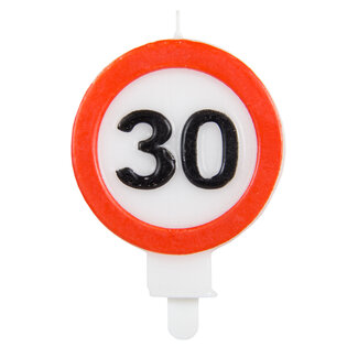 Folat Kaars 30 Jaar Verkeersbord