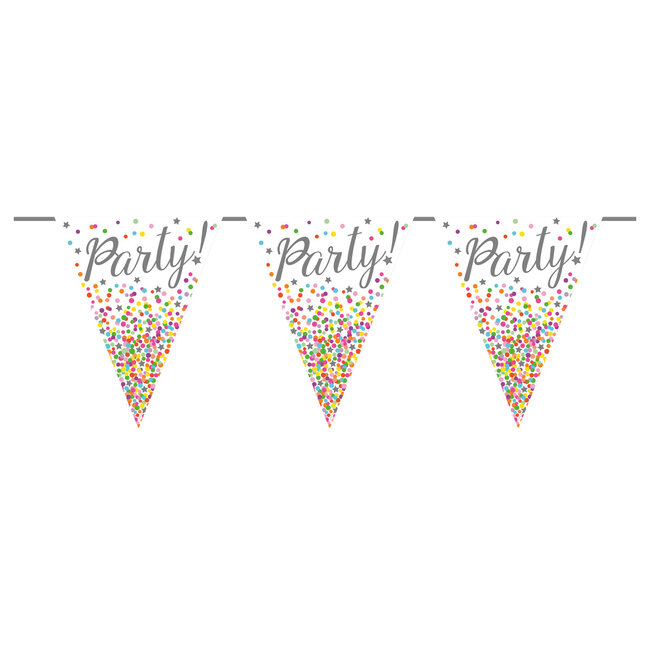 Vlaggenlijn Confetti Party - 6 meter