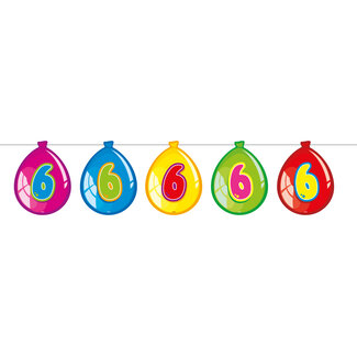 Folat 6 Jaar Birthday Ballonnen Slinger - 10 meter