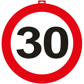Folat 30 Jaar Verkeersbord Deurbord - 47cm
