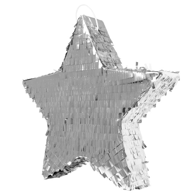 Pinata Zilverkleurige Ster - 45cm