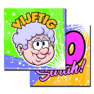 Folat 50 Jaar Sarah Regenboog Servetten - 20 stuks