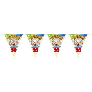 Folat 50 jaar Abraham Regenboog Vlaggenlijn - 10 meter